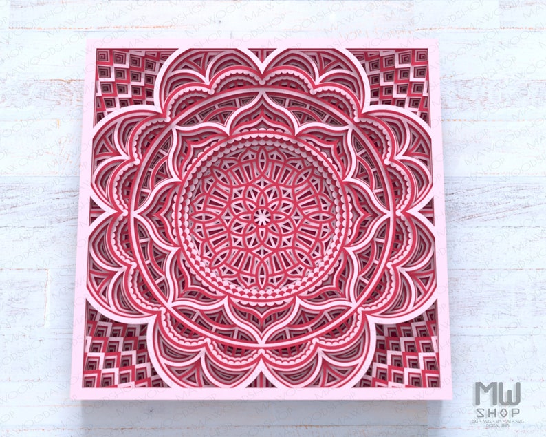 Download M149 Layered Mandala For Cutting Flower Mandala SVG Laser ...