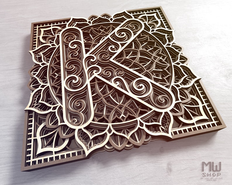 Download Mandala Letter K DXF Alphabet Letter K Mandala Letter SVG ...