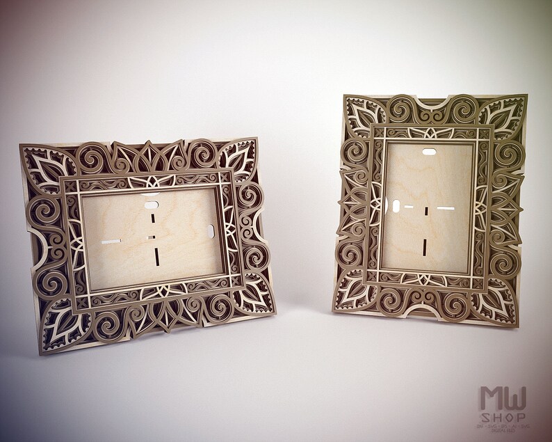F07 Photo Frame DXF file Laser Cut Multilayer Frame 4x6 Etsy