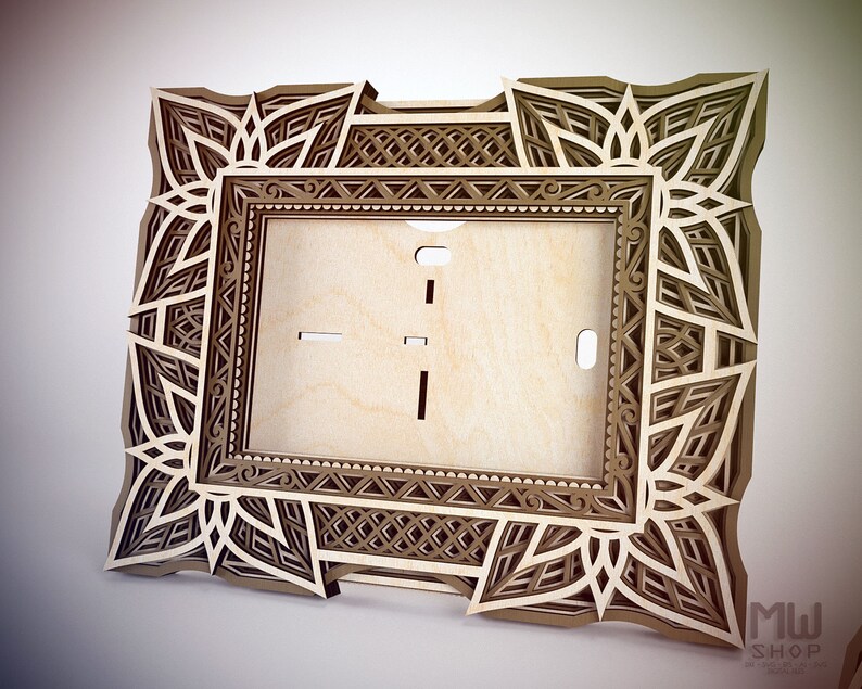 F04 Multilayer Photo Frame DXF file Laser Cut Photo Frame Etsy