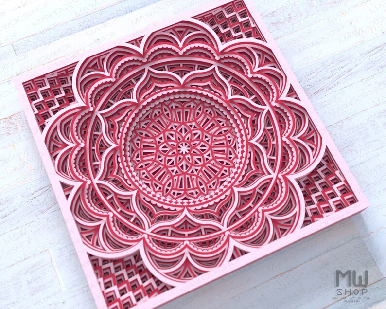 Download M149 Layered Mandala For Cutting Flower Mandala SVG Laser ...