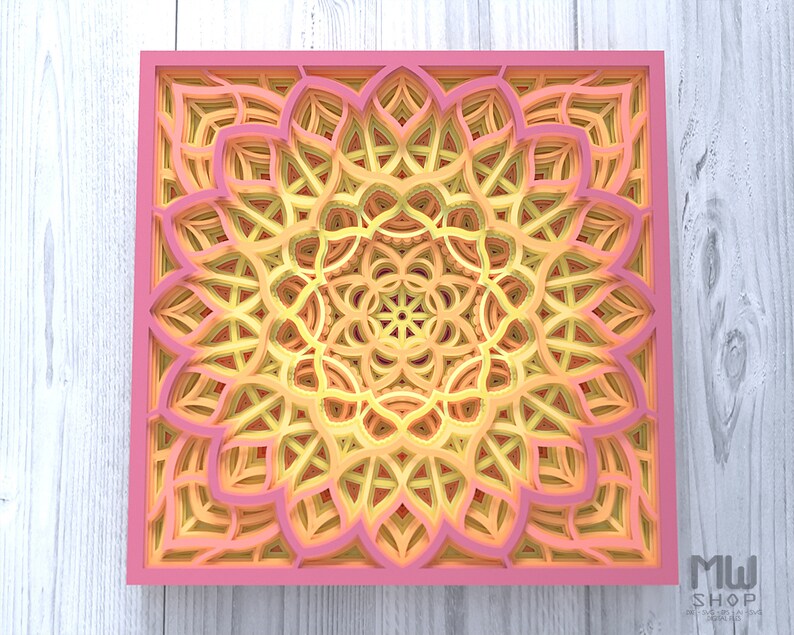 Download M129 Layered Mandala Template For Cutting Mandala SVG | Etsy
