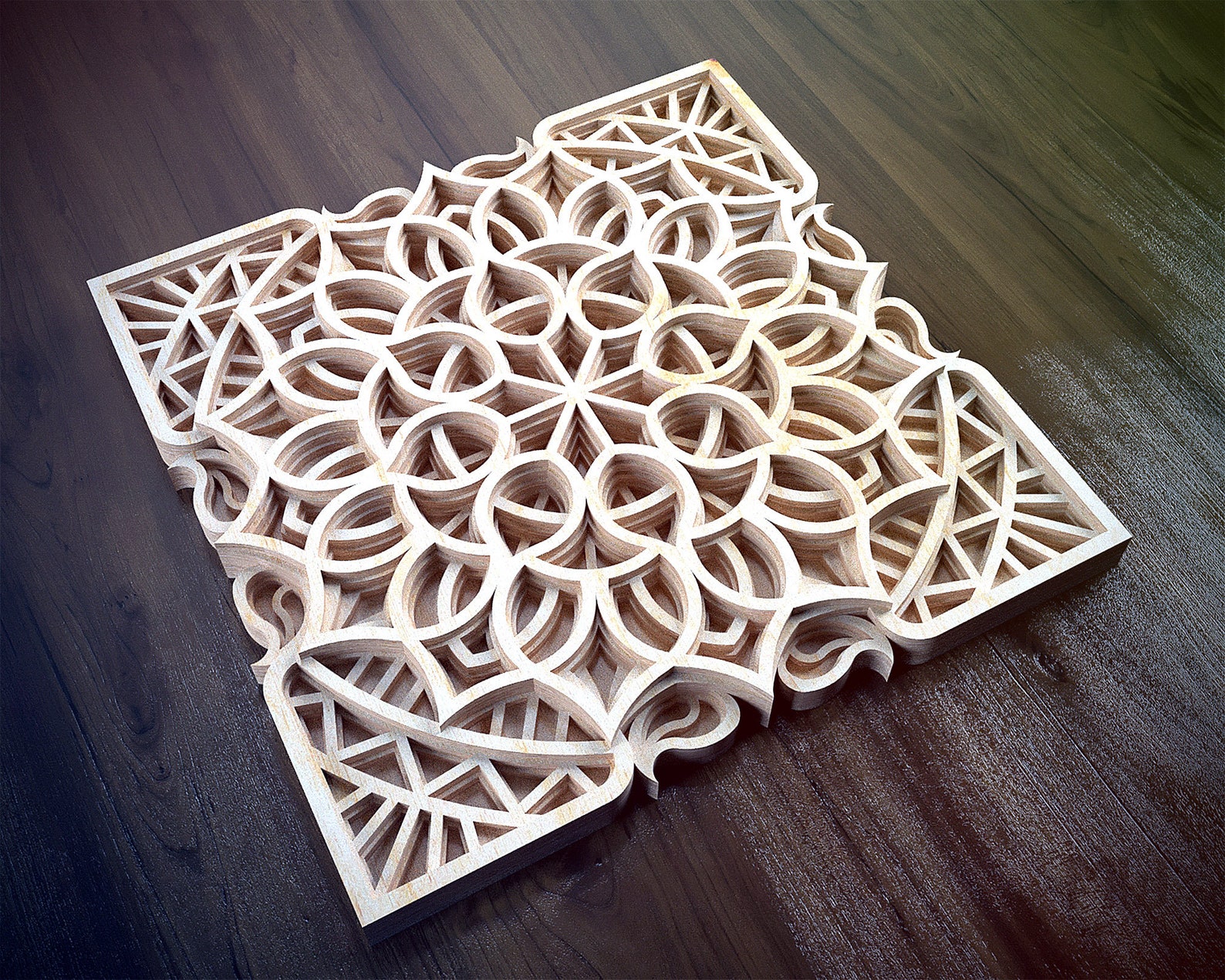 S34 Scroll Saw Layered Mandala Pattern Printable Scroll Saw Etsy