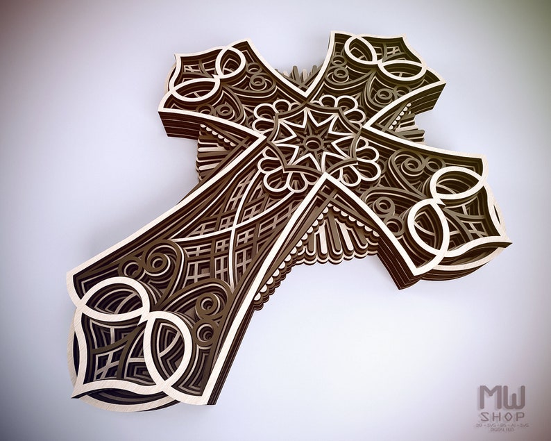 Download Free Svg Layered Cross Printable - Layered SVG Cut File