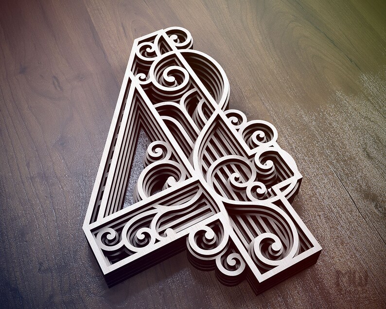 Download Layered Letters Svg Multilayer Number Svg Dxf Multilayer Number 4 Laser Cut Mandala Number Numbers Svg For Cricut Layered Number 4 Craft Supplies Tools Home Hobby Vadel Com