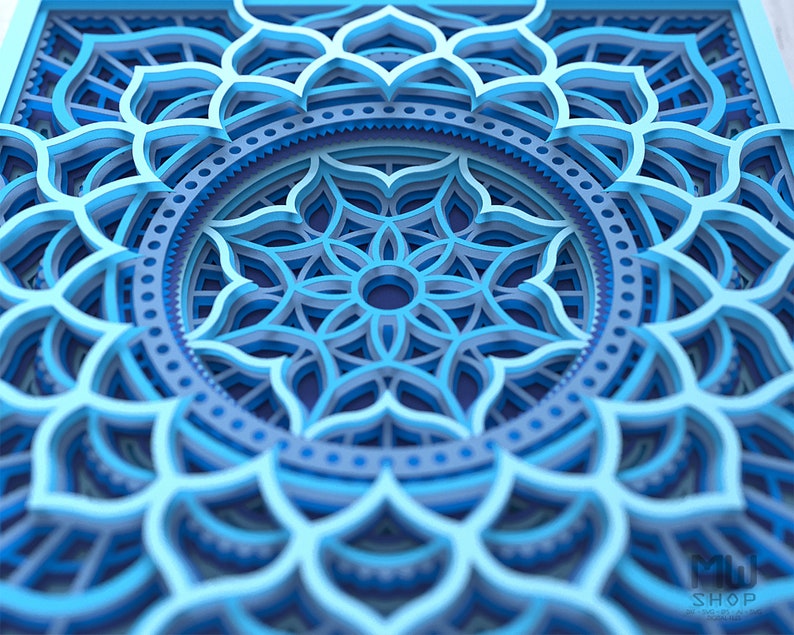Download M135 Layered Mandala For Cutting Flower Mandala SVG Laser ...