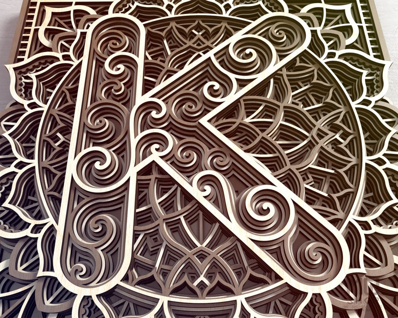 Download Mandala Letter K DXF Alphabet Letter K Mandala Letter SVG ...