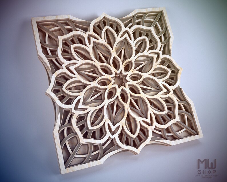 S38 Scroll Saw Layered Mandala Pattern Printable Scroll Saw Etsy