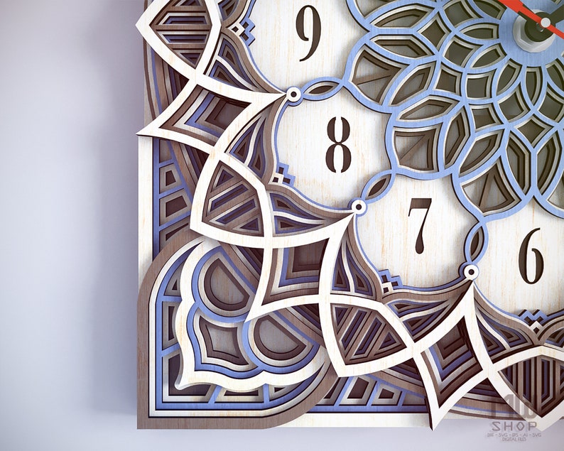 Download Mandala Clock Svg For Cricut - Free Layered SVG Files