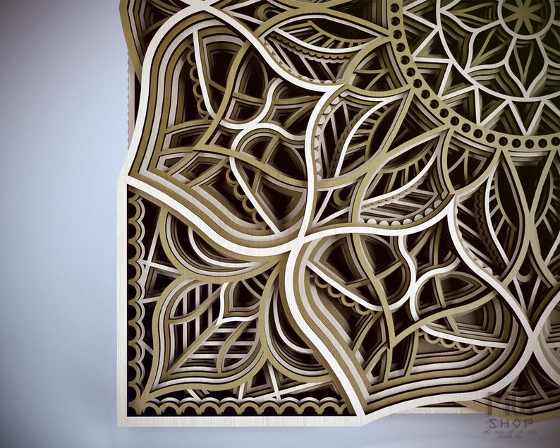 Download M22 Multilayer Mandala DXF Laser Cut DXF Mandala Wall Art ...