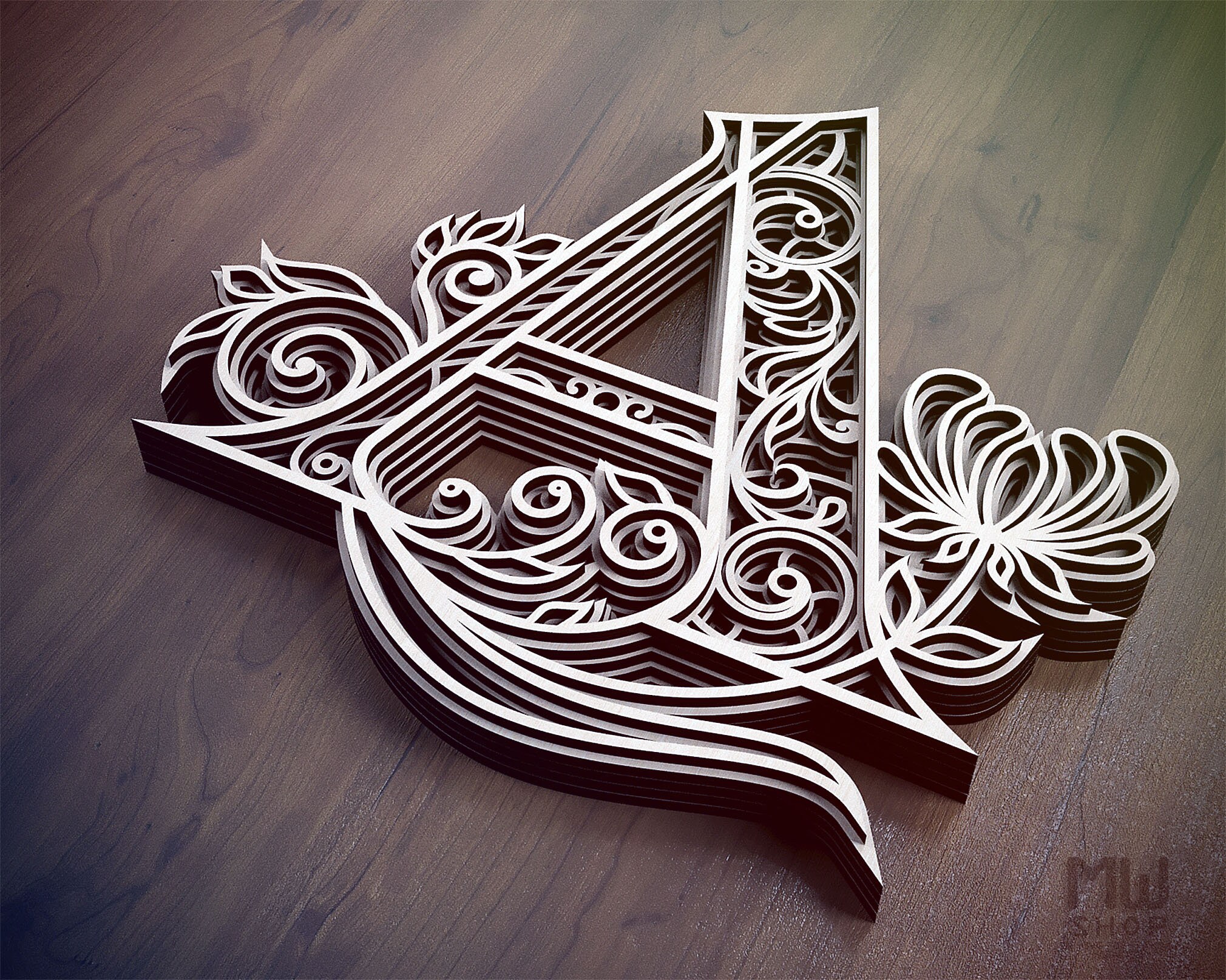 Layered Letter A DXF Alphabet Letter A Wall Art Multilayer Etsy