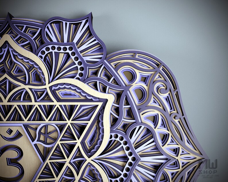 Download Laser Cut Dxf Mandala Pattern Third Eye Chakra Mandala Dxf File For Laser Flower Mandala Svg PSD Mockup Templates
