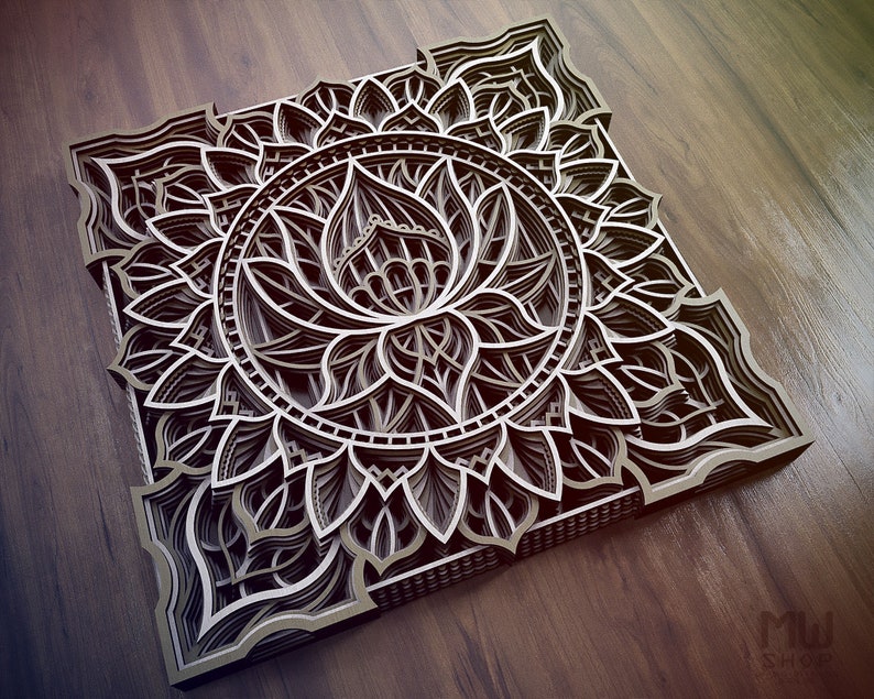 Download M29 Lotus Flower Mandala DXF file Flower Mandala Svg file ...