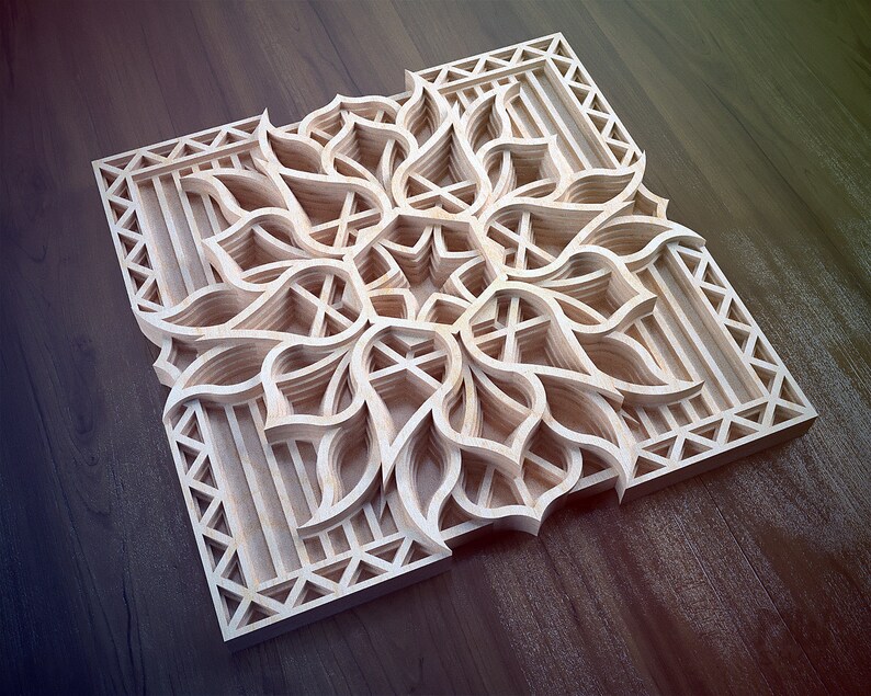 S37 Scroll Saw Pattern Mandala Scroll Saw PDF Layered Etsy