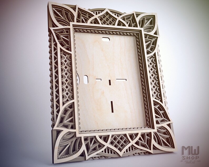 F18 Laser Cut Photo Frame Multilayer Photo Frame DXF file Etsy