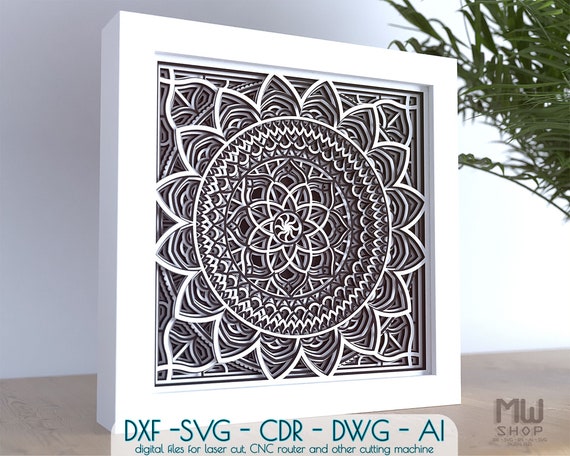 Download M133 Multilayer Mandala Template For Cutting Mandala Svg Etsy