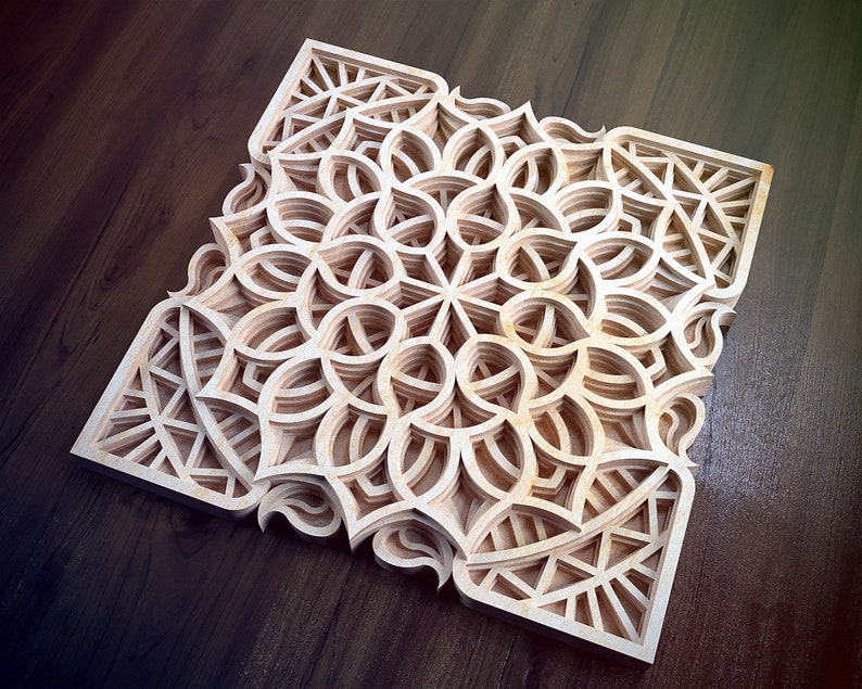 S34 Scroll Saw Layered Mandala Pattern Printable Scroll Saw Etsy