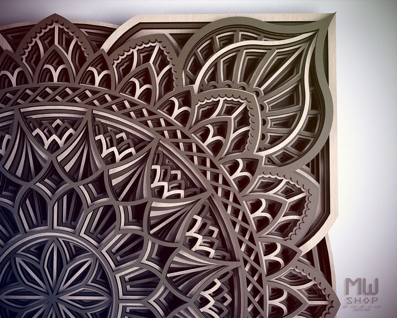 Download M119 Multilayer Mandala DXF file for Laser Cut and CNC | Etsy