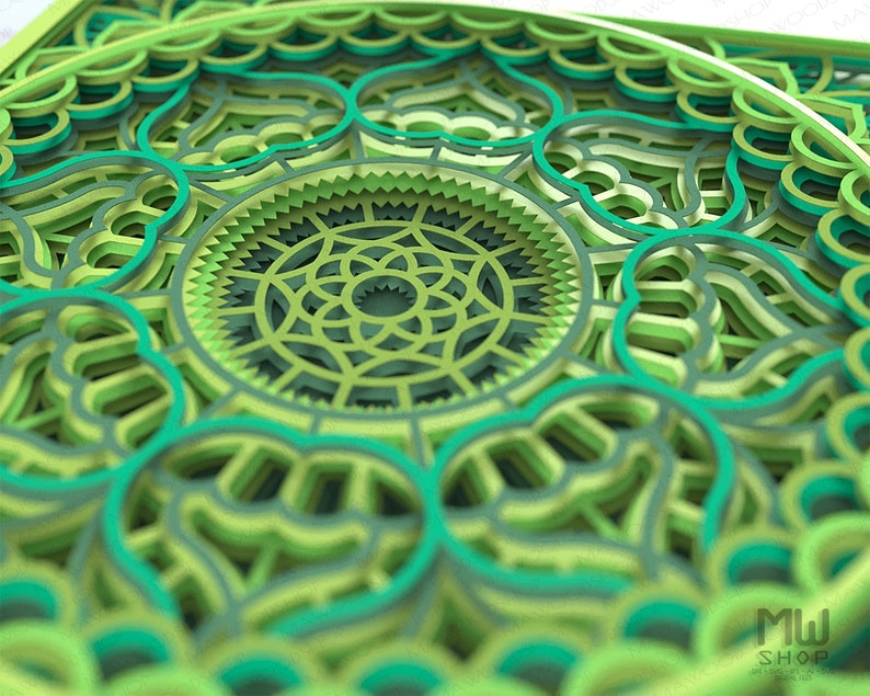 Free Free 64 3D Layered Mandala Tutorial SVG PNG EPS DXF File