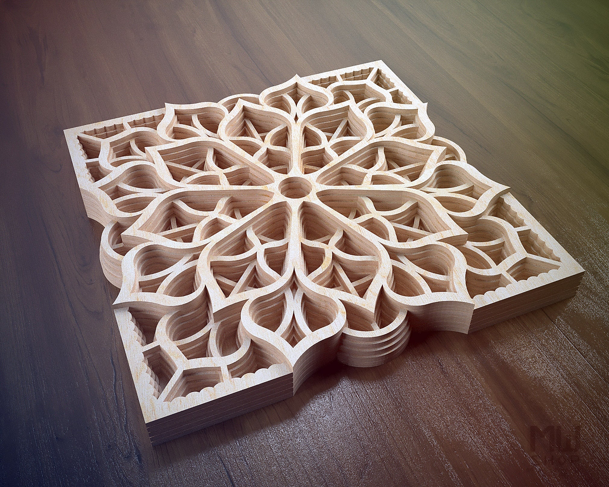 S41 Scroll Saw Layered Mandala Pattern Printable Scroll Saw Etsy