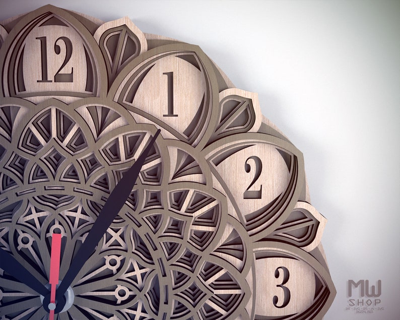 Download Sacred Clock Svg Wooden Wall Clock Dxf Laser Cut Pattern For Clock Macking Laser Cut Wall Clock Dxf Mandala Clock Dxf File For Laser Cut Kits How To Craft Supplies