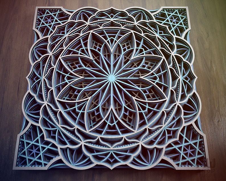 Download M37 Multilayer Mandala DXF Laser Cut DXF Mandala Wall Art ...