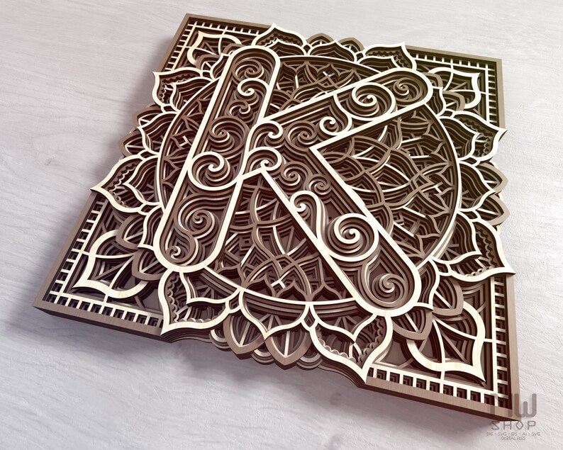Download Mandala Letter K DXF Alphabet Letter K Mandala Letter SVG ...