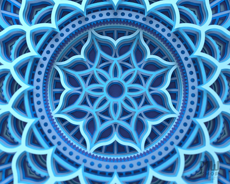 Download M135 Layered Mandala For Cutting Flower Mandala SVG Laser ...