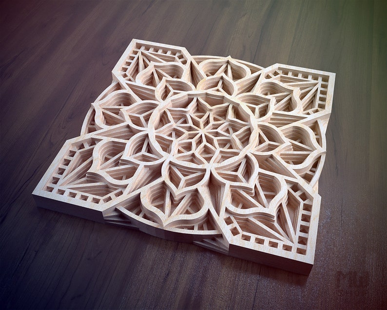 S39 Scroll Saw Pattern Mandala Scroll Saw PDF Layered Etsy