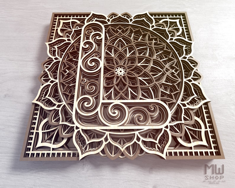 Download Mandala Letter L DXF Alphabet Letter L Mandala Letter SVG ...