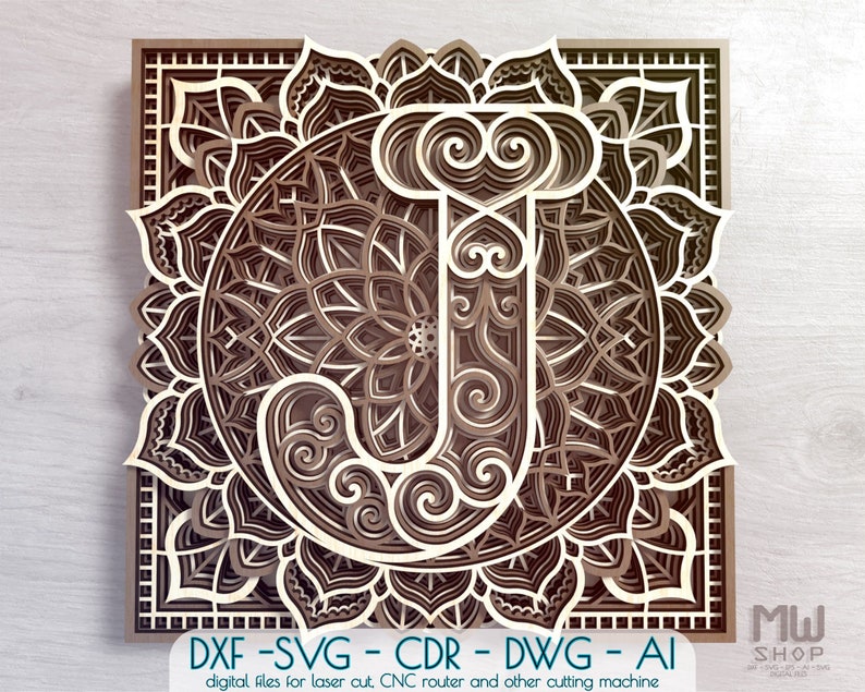 Download Mandala Letter J DXF Alphabet Letter J Mandala Letter SVG ...