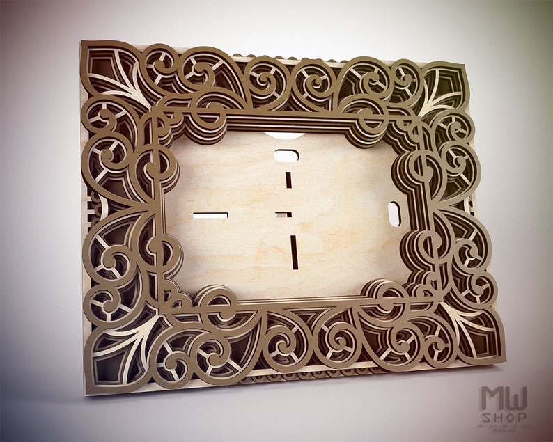 Download Photo Holder Dxf Laser Cut Photo Frame Wall Art Photo Frame Laser Cut Files Multilayer Photo Frame Dxf File F08 Photo Frame Svg File Craft Supplies Tools Kits How To