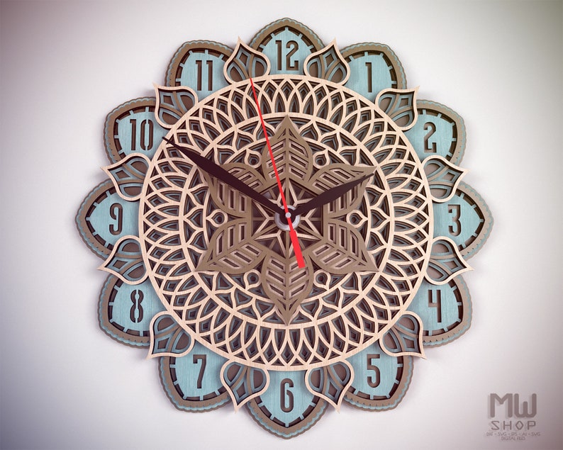 Download Sculpting Forming Carving Whittling Clock For Cnc Wall Clock Svg Laser Cut Mandala Clock Dxf Wooden Wall Clock Dxf File For Laser Cut Laser Cut Template For Clock Macking
