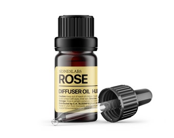 Rose Diffuser Oil, Niche Scent, Luxury Rose, Cumin, Guaiac wood, Musk Essential Oils Blend for Ultrasonic Diffuser Scent Projects (.33oz)