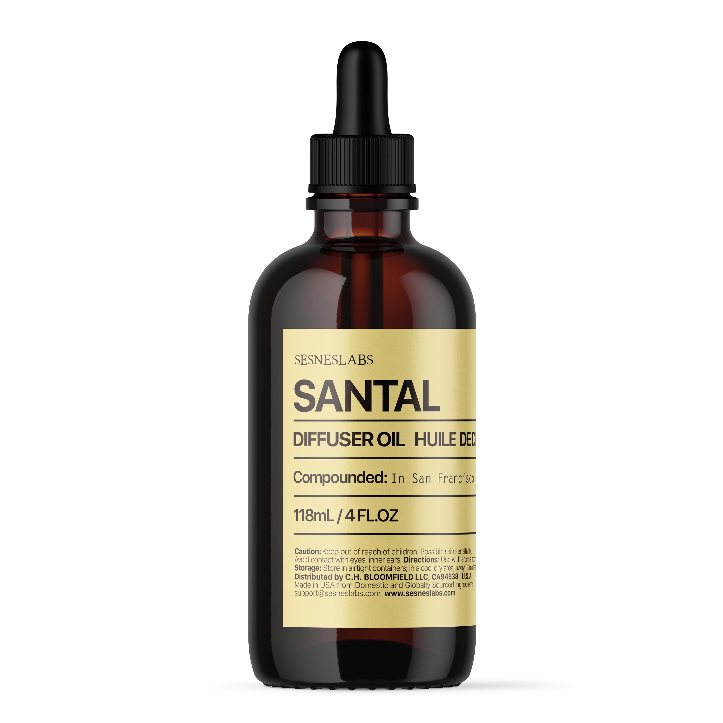 Nuescent Santal Diffuser Oil - Santal Essential Oil Blend for Scent Diffusers - Santal Oil - Sandalwood, Cardamom Cedarwood Notes - Suitable for