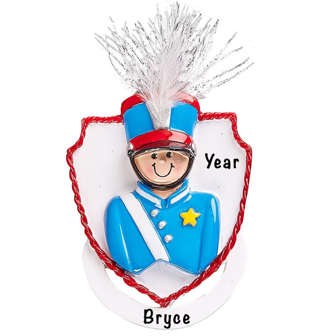 Male Marching Band Ornament Personalized Music Christmas Etsy