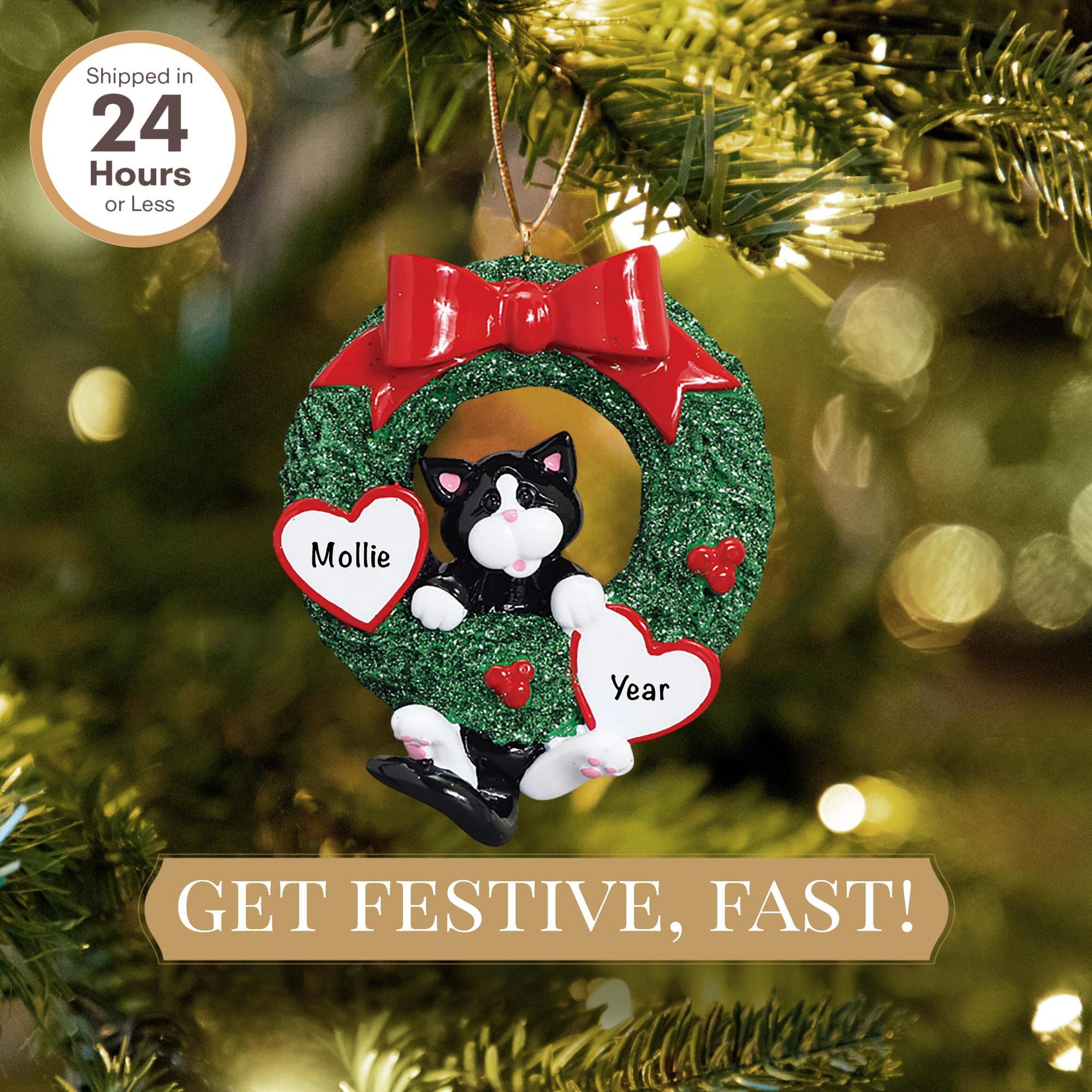 Personalized Tuxedo Cat Ornament • Pet Memorial Christmas Keepsake - Etsy