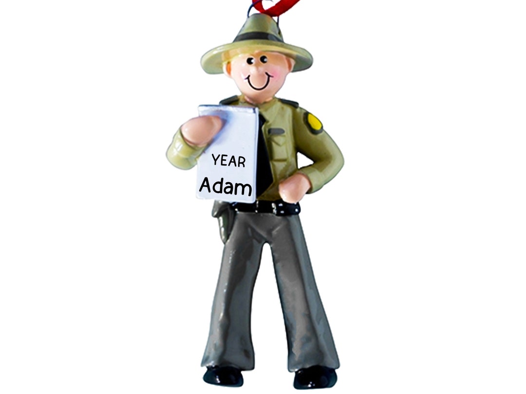 Personalized State Trooper Christmas Ornament Customizable Police Gift