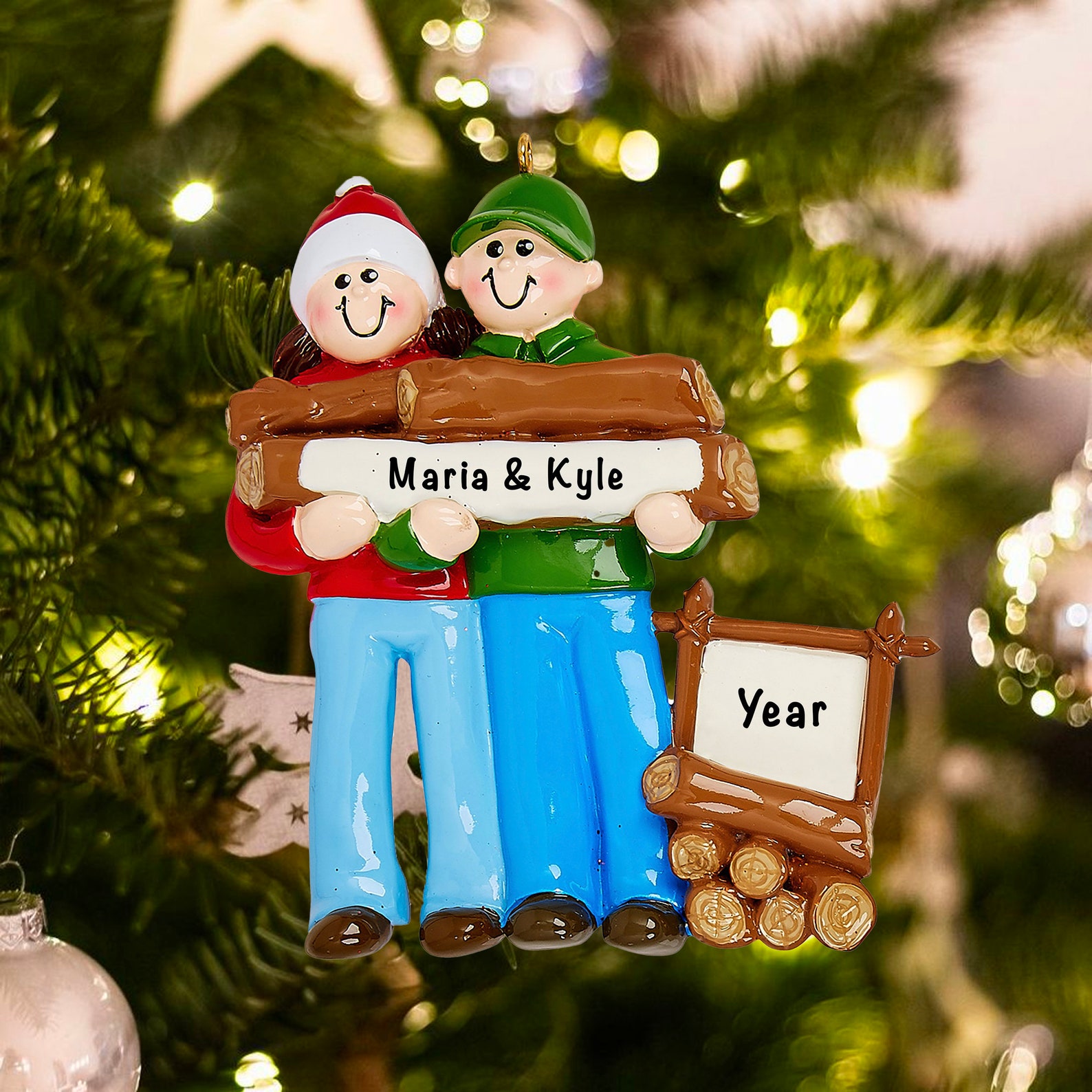 CUTE COUPLE ORNAMENT Christmas Couple Ornament Great Etsy