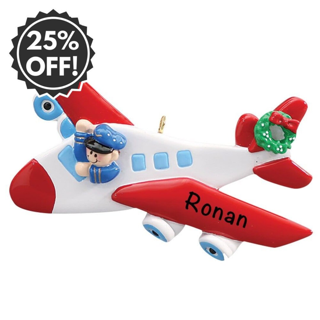 Christmas Airplane Ornament, Pilot Gifts for Men / Female Pilot