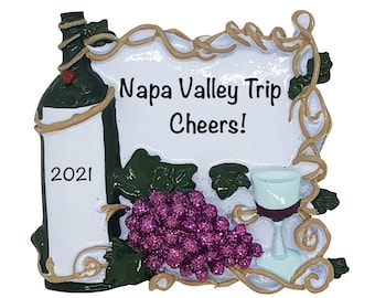 CHEERS 3D NAPA VALLEY ORNAMENT 