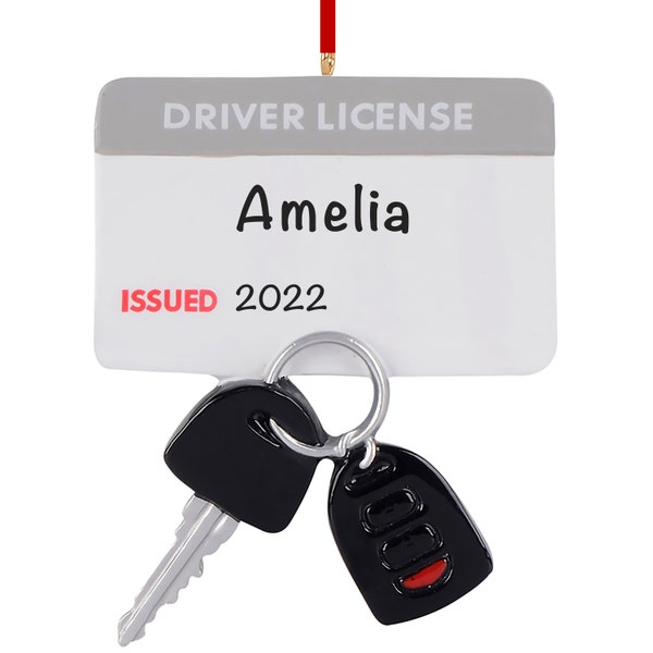 Driver's License Christmas Ornament, New Driver Ornament, Passed Driving Test Gift, New Car, First Car, Driver's License Plate w/ Car Keys