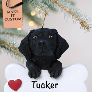 Adorno navideño personalizado de Labrador • Regalo personalizado para amantes de los perros