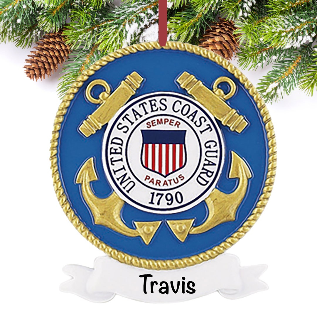 Coast Guard Ornament Personalized U.S. Coast Guard Ornament U.S. Coast