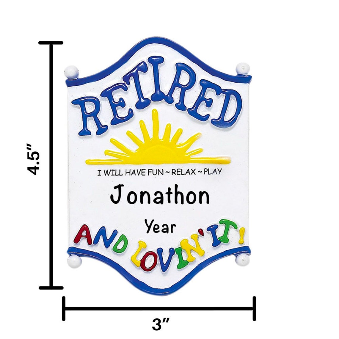 PERSONALIZE RETIREMENT ORNAMENT Handmade Ornaments Retire Etsy