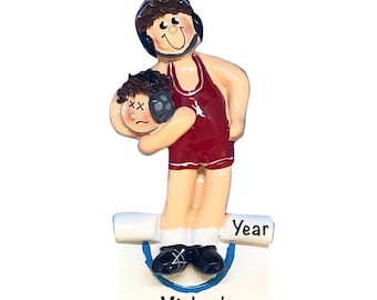 Personalized Wrestling Christmas Ornament • Custom Wrestler Fans for Sports • Perfect Gift for Players, Coach • Sports Ornament