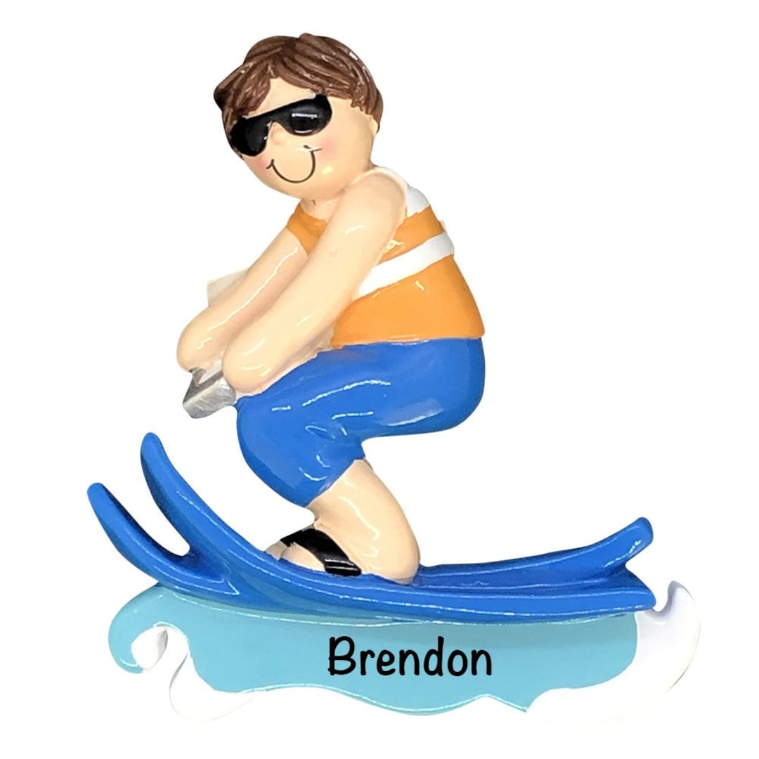 Water Ski Christmas Ornament 