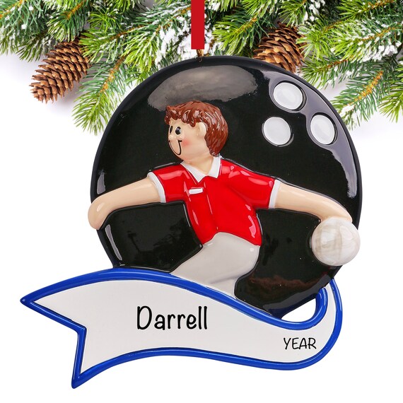 Personalized Bowling Ball Ornament 2022 Holiday Bowling Gifts Etsy