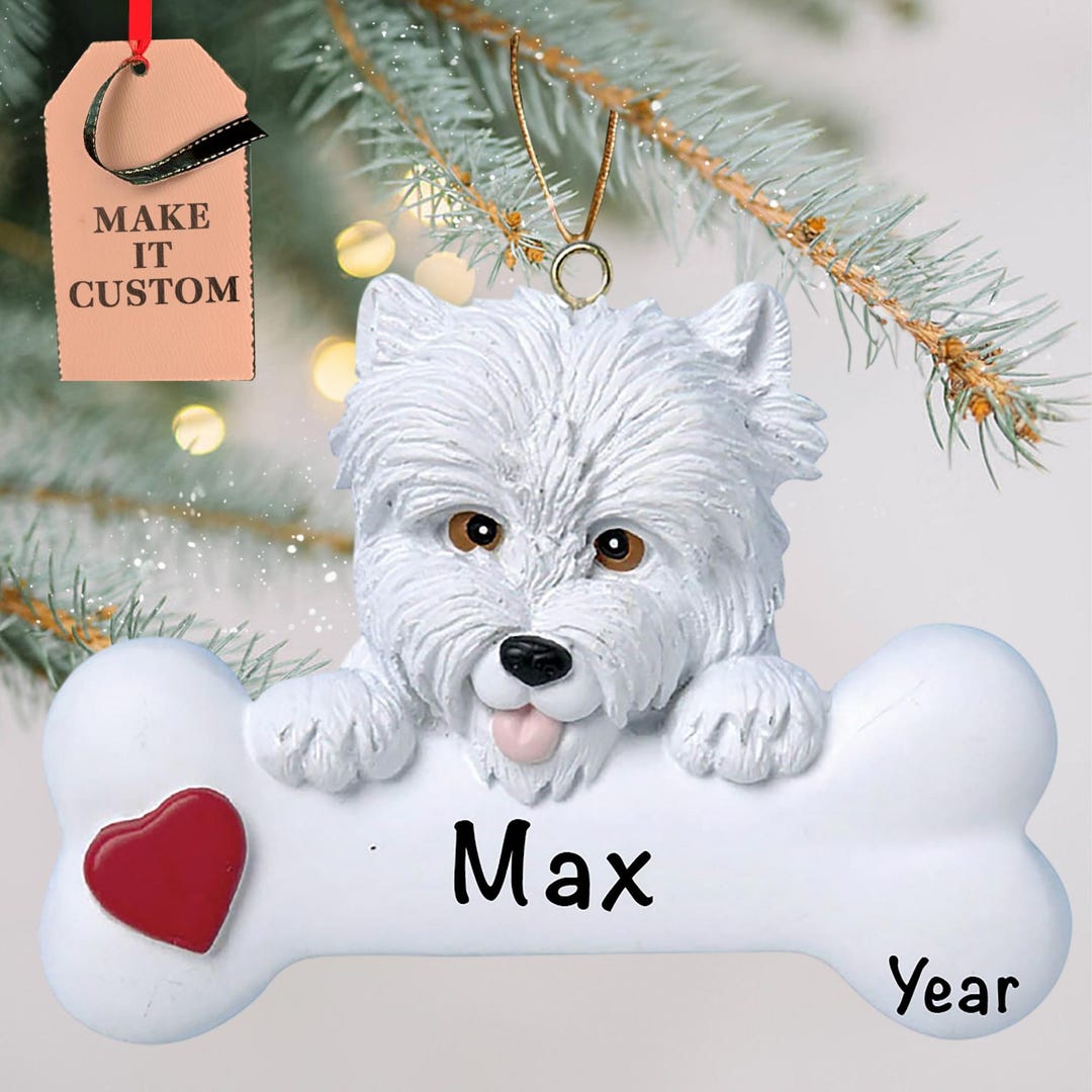Personalized Westie Dog Ornament • Christmas Pet Memorial Keepsake - Etsy