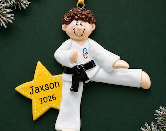 Personalized Karate Christmas Ornament